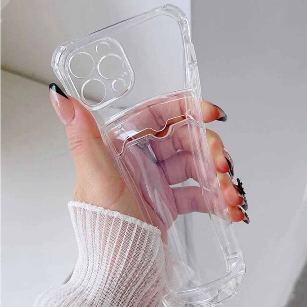 ⚠️Clearance iPhone 15/Pro/Pro Max Clear Protective Phone Case W/ Card Holder SAU - Picture 4 of 4